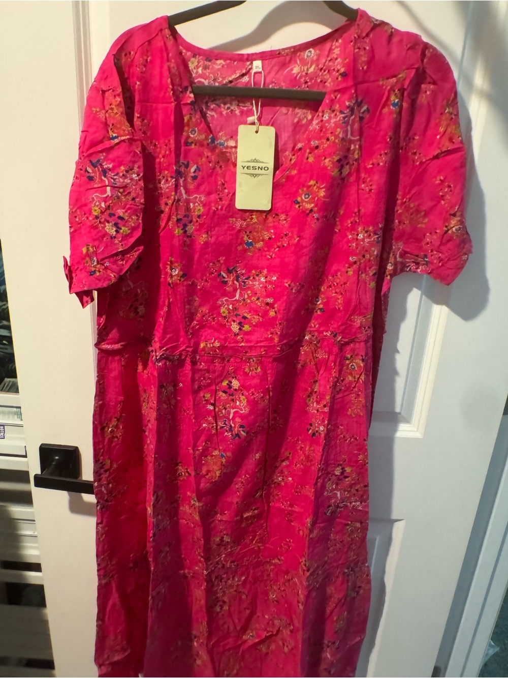Pink Floral Women’s Dress 2x